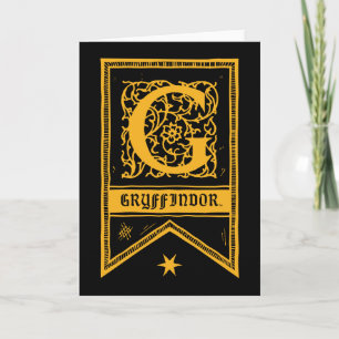 Harry Potter  Gryffindor Monogram Banner Notitiekaartje