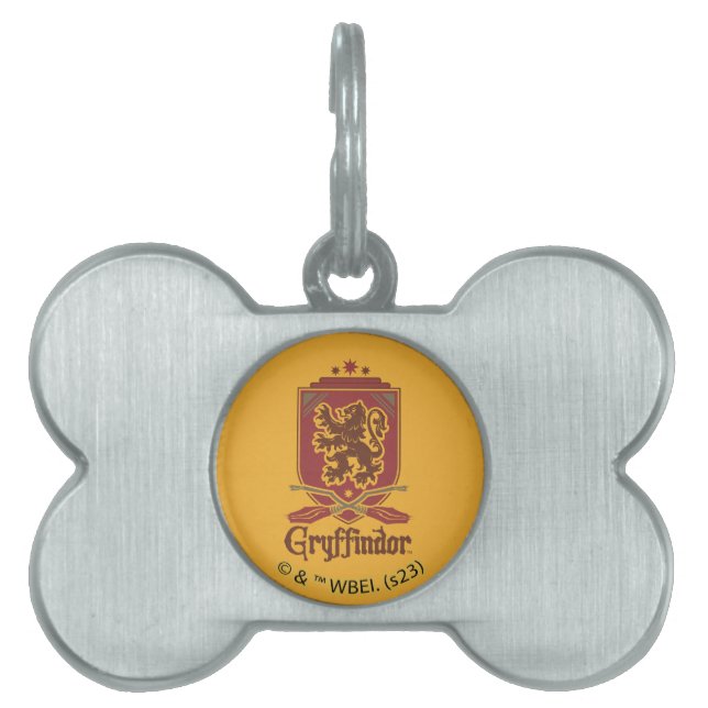 Harry Potter | Gryffindor QUIDDITCH™-badge Huisdieren Naamplaatje (voorkant)