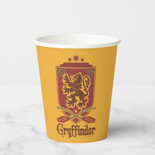 Harry Potter | Gryffindor QUIDDITCH™-badge Papieren Bekers (Voorkant)
