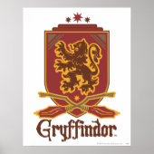 Harry Potter | Gryffindor QUIDDITCH™-badge Poster (Voorkant)