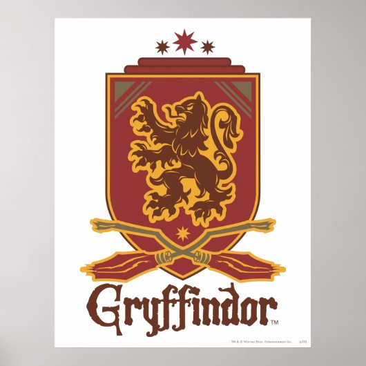 Harry Potter | Gryffindor QUIDDITCH™-badge Poster (Voorkant)