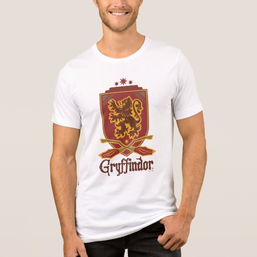 Harry Potter | Gryffindor QUIDDITCH™-badge Tri-Blend Shirt (Voorkant)
