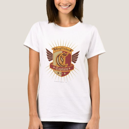 Harry Potter | Gryffindor QUIDDITCH-captitein Embl T-shirt (Voorkant)
