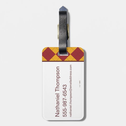 Harry Potter | Gryffindor QUIDDITCH™ Crest Bagagelabel (Achterkant verticaal)