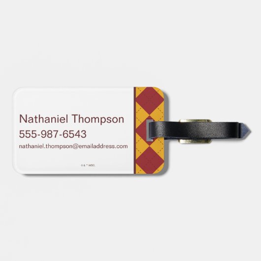 Harry Potter | Gryffindor QUIDDITCH™ Crest Bagagelabel (Achterkant horizontaal)