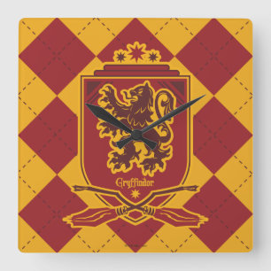 Harry Potter Gryffindor QUIDDITCH™ Crest Vierkante Klok