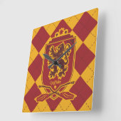 Harry Potter | Gryffindor QUIDDITCH™ Crest Vierkante Klok (Hoek)