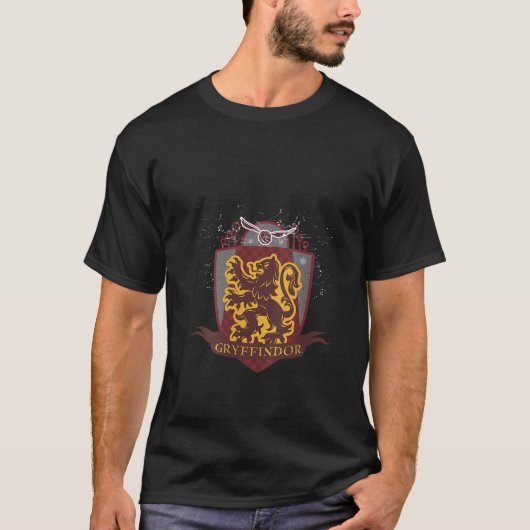 Harry Potter Gryffindor Quidditch Shield V Neck T-shirt (Voorkant)