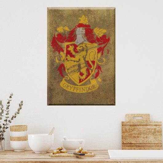 Harry Potter | Gryffindor - Retro House Crest Poster (Keuken)