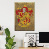 Harry Potter | Gryffindor - Retro Huis Wapen Poster (Thuiskantoor)