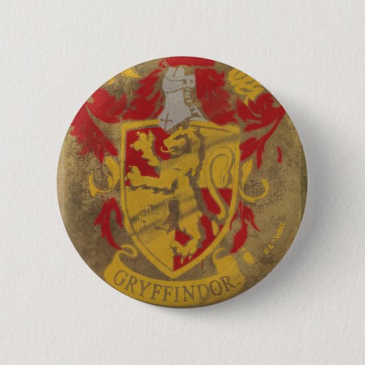 Harry Potter | Gryffindor - Retro Huis Wapen Ronde Button 5,7 Cm (Voorkant)