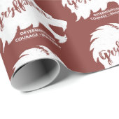 Harry Potter | GRYFFINDOR™ Silhouet Typografie Cadeaupapier (Rol Hoek)