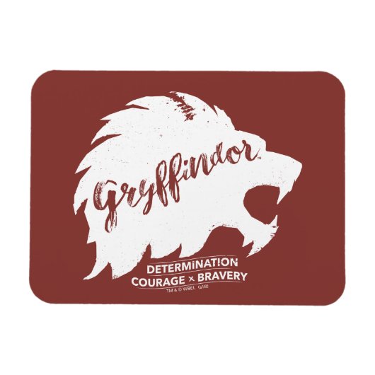 Harry Potter | GRYFFINDOR™ Silhouet Typografie Magneet (Horizontaal)