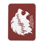 Harry Potter | GRYFFINDOR™ Silhouet Typografie Magneet (Verticaal)
