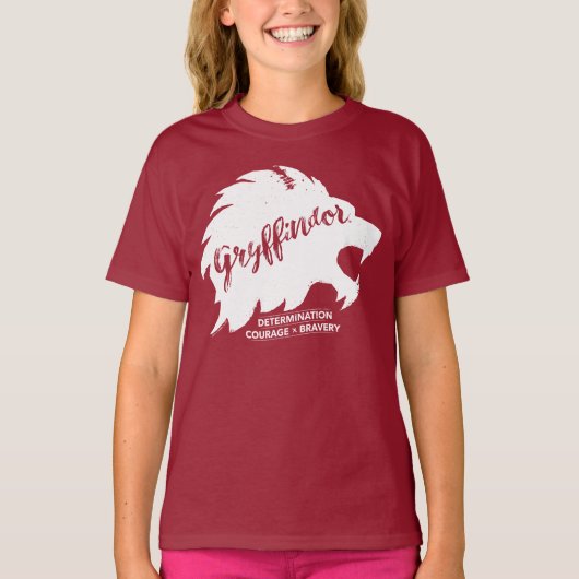 Harry Potter | GRYFFINDOR™ Silhouet Typografie T-shirt (Voorkant)