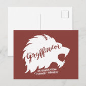 Harry Potter | GRYFFINDOR™ Silhouet Typography Briefkaart (Voorkant / Achterkant)