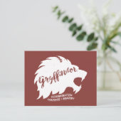 Harry Potter | GRYFFINDOR™ Silhouet Typography Briefkaart (Staand voorkant)