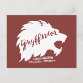Harry Potter | GRYFFINDOR™ Silhouette Typografie Briefkaart (Voorkant)