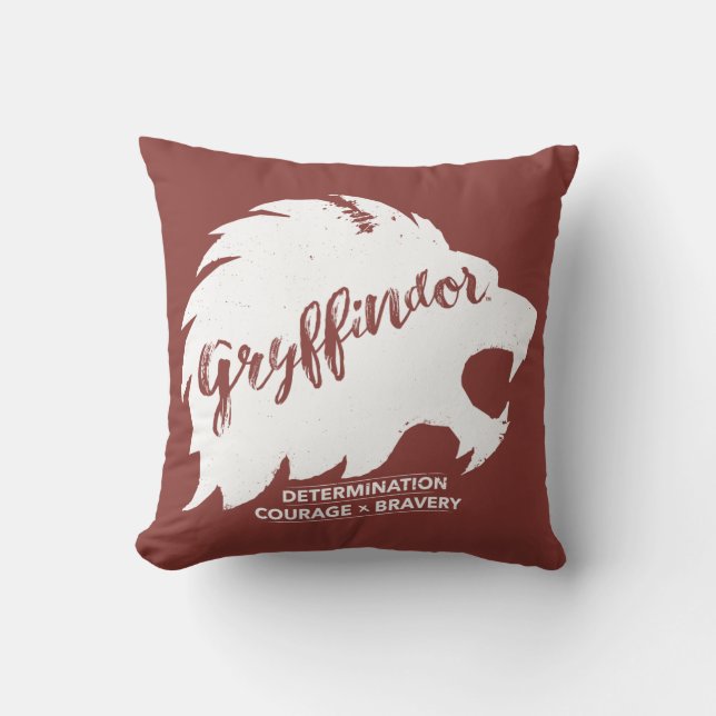 Harry Potter | GRYFFINDOR™ Silhouette Typografie Kussen (Voorkant)