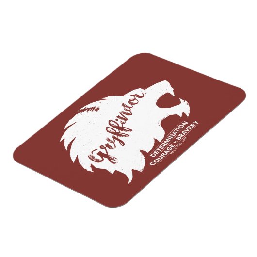 Harry Potter | GRYFFINDOR™ Silhouette Typografie Magneet (Linkerzijde)