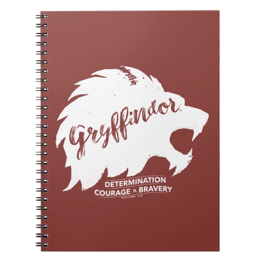 Harry Potter | GRYFFINDOR™ Silhouette Typografie Notitieboek (Voorkant)