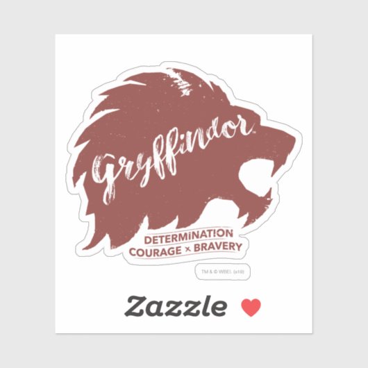 Harry Potter | GRYFFINDOR™ Silhouette Typografie Sticker (Vel)