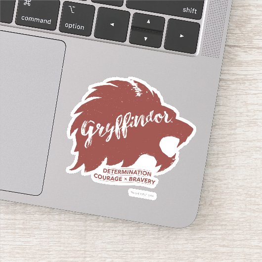 Harry Potter | GRYFFINDOR™ Silhouette Typografie Sticker (Detail)