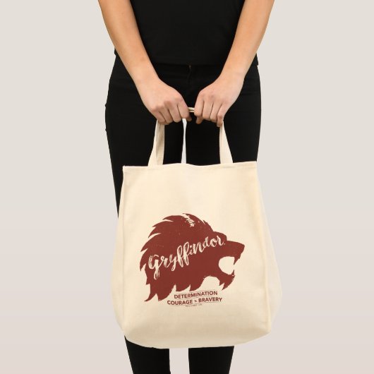 Harry Potter | GRYFFINDOR™ Silhouette Typografie Tote Bag (Voorkant (product))