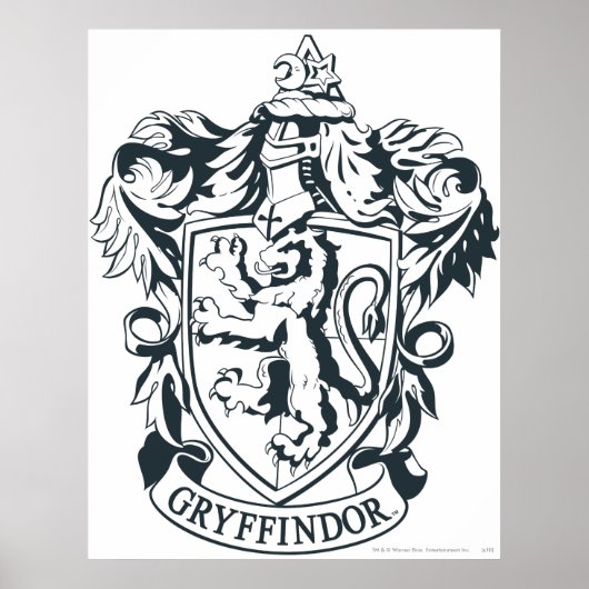 Harry Potter | Gryffindor Stencil Sketch Poster (Voorkant)