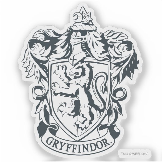 Harry Potter | Gryffindor Stencil Sketch Sticker (Voorkant)