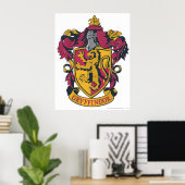 Harry Potter | Gryffindor Wapen Goud en Rood Poster (Thuiskantoor)