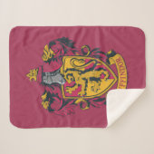 Harry Potter | Gryffindor Wapen Goud en Rood Sherpa Deken (Voorkant (horizontaal))