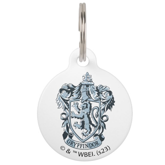 Harry Potter | Gryffindor Wapenschild Blauw Huisdierpenning (Voorkant)