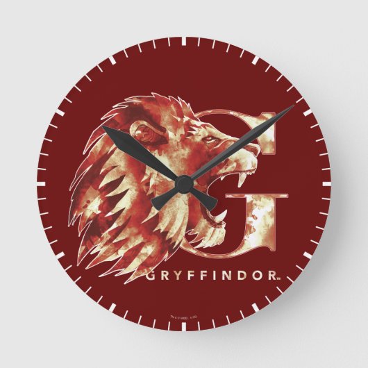 Harry Potter | GRYFFINDOR™-Waterverf Ronde Klok (Voorkant)