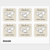 Harry Potter | Hedwig Afstuderen Vierkante Sticker (Vel)