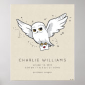 Harry Potter | Hedwig Baby Birth Stats Poster (Voorkant)