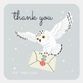 Harry Potter Hedwig Baby shower Hartelijk dank Vierkante Sticker (Voorkant)