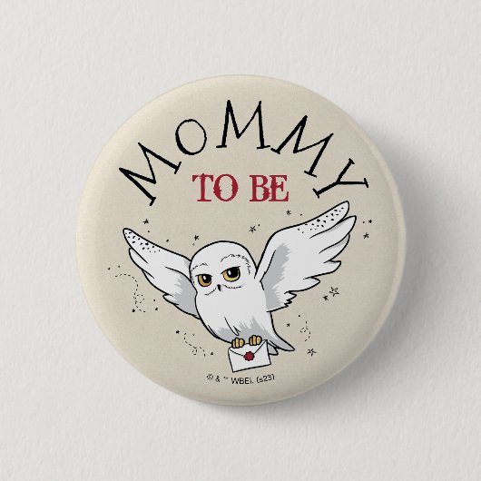 Harry Potter | Hedwig Baby Shower Moeder Wordt Ronde Button 5,7 Cm (Voorkant)