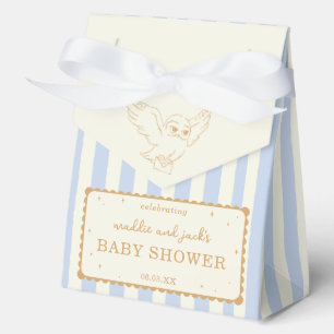 Harry Potter Hedwig Blauw Gestreepte Baby Shower Bedankdoosjes