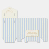 Harry Potter Hedwig Blauw Gestreepte Baby Shower Bedankdoosjes (Ongevouwen)
