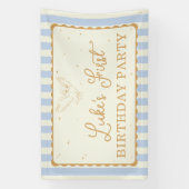 Harry Potter Hedwig Blauw Gestreepte Verjaardag Spandoek (Verticaal)