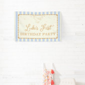 Harry Potter Hedwig Blauw Gestreepte Verjaardag Spandoek (Insitu)