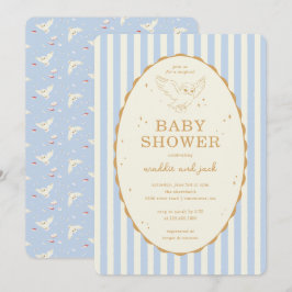 Harry Potter Hedwig Blauwe Streep Baby Shower Kaart