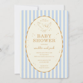 Harry Potter Hedwig Blauwe Streep Baby Shower Kaart