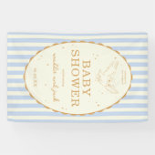 Harry Potter Hedwig Blauwe Streep Baby Shower Spandoek (Horizontaal)