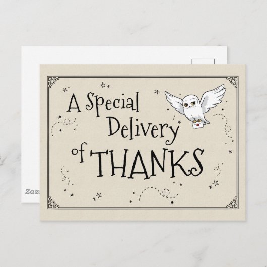 Harry Potter | Hedwig - Dank je wel Briefkaart (Voorkant / Achterkant)
