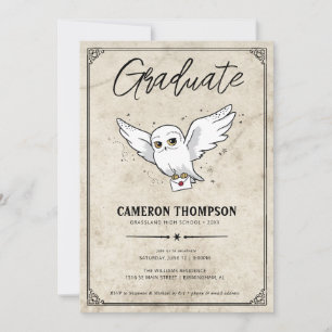 Harry Potter Hedwig Graduation Party Kaart