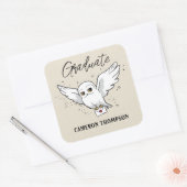 Harry Potter | Hedwig Graduation Vierkante Sticker (Envelop)