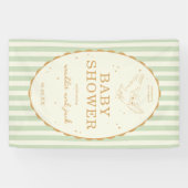 Harry Potter Hedwig Green Stripe Baby Shower Spandoek (Horizontaal)