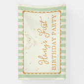 Harry Potter Hedwig Green Stripe Birthday Spandoek (Verticaal)